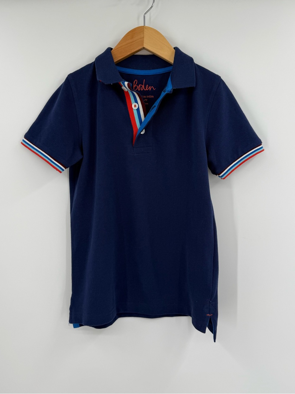Boden Boys Pique Polo Shirt | Navy | 6-7Y